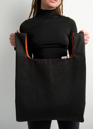 "Morti" large shopper bag for shopping, handmade. Tote bag.3 photo