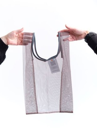 Tote bag of mesh, handmade. shopper bag, packing.3 photo