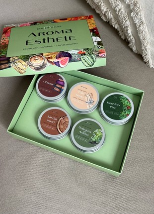 The wooden set - Aroma Esthete 100 % soy wax