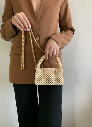 Mini bag made of frosted crystal beads7 photo