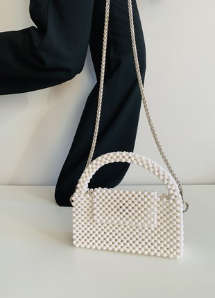 Basic white bag with beads9 photo