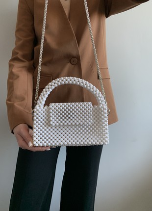 Basic white bag with beads3 photo