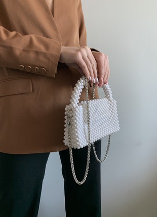 Basic white bag with beads2 photo