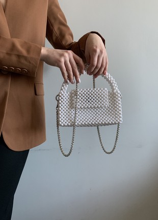 Basic white bag with beads7 photo