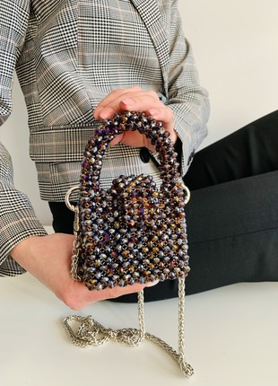 Mini women's bag made of crystal beads