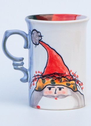 Christmas handmade ceramic mug Santa New Year 20237 photo