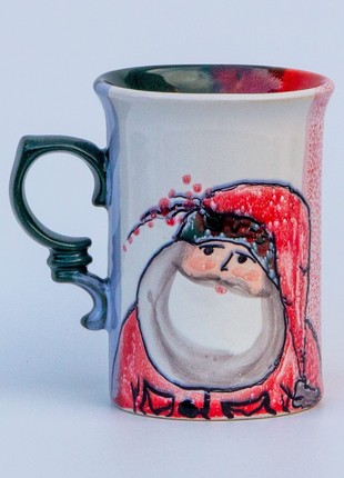 Christmas handmade ceramic mug Santa New Year 20239 photo