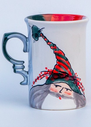 Christmas handmade ceramic mug Santa New Year 202310 photo