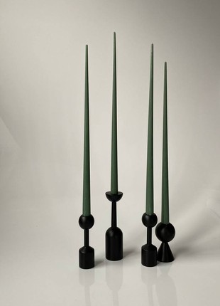 Set of 4 tall candles "Magic forest"3 photo