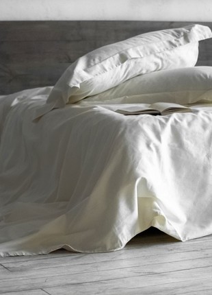 Satin bedding set CREMA double bed2 photo