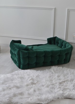 Indestructible in green sofa for large dogs with personalization - 19.6x15.7 in. (50x40 cm.)2 photo