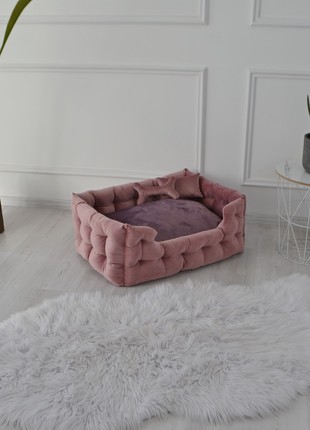 Dog Bed, Pet Beds & Cots, Medium dog bed, Pet couche, Pink Bed - 27.5x19.6 in. (70x50 cm.)