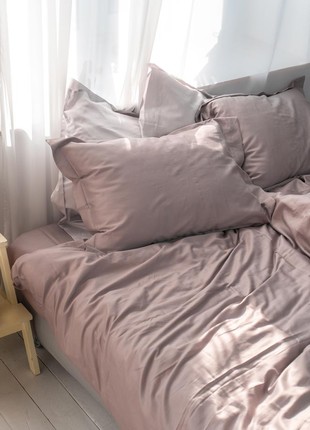 Satin bedding set PALE FLOWER single bed