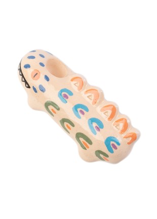 Cute glass ceramic art cute dragon smoking bowl pipe