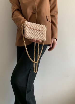 Mini bag made of frosted crystal beads3 photo