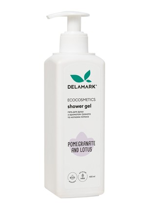 Shower gel DeLaMark with pomegranate aroma and notes of lotus, 400 ml