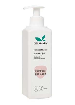 Shower gel DeLaMark with aroma of Strawberry and Cream, 400 ml