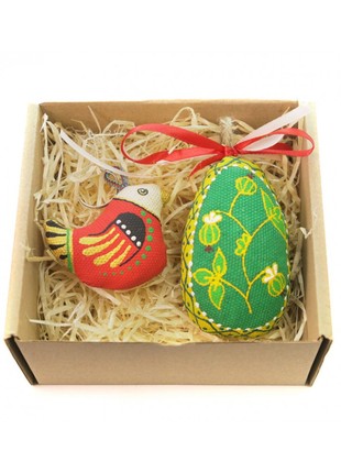 SET №153 RED SPARROW, EASTER EGG WITH BERRIES2 photo