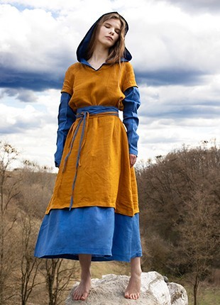 Unique linen dress-transformer1 photo