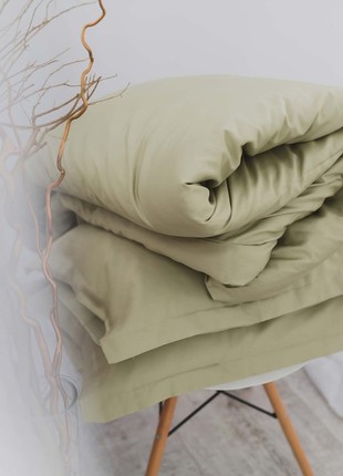 Satin bedding set OLIVE TREE single bed4 photo