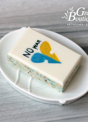 Natural author's kraft soap "No war" #2
