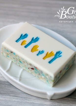 Natural author's kraft soap "No war" #3
