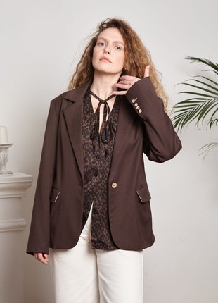 Woolen brown jacket1 photo