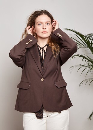 Woolen brown jacket2 photo