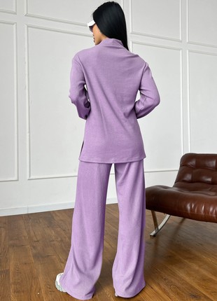 Tunic and culotte suit in violet color4 photo