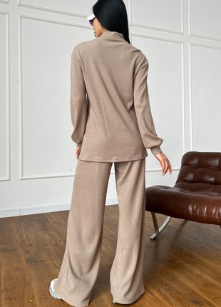 Tunic and culotte suit in beige color3 photo