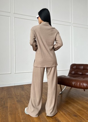 Tunic and culotte suit in beige color7 photo