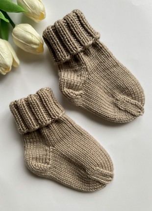 Handmade knitting socks for babies