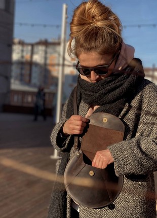 Custom Small Leather Bag, Handmade Crossbody Purse2 photo