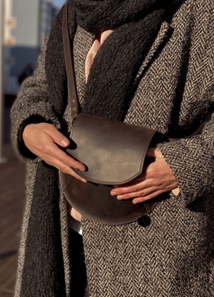 Custom Small Leather Bag, Handmade Crossbody Purse4 photo