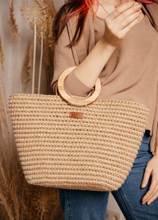 Handmade jute knitted bag made from eco-friendly jute3 photo