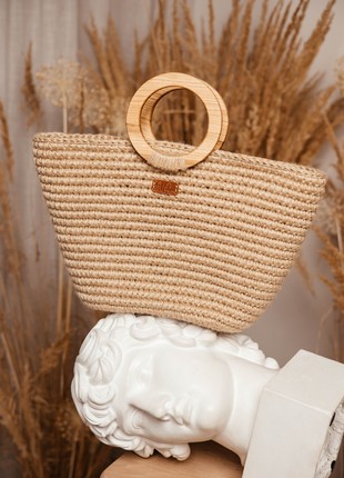 Handmade jute knitted bag made from eco-friendly jute5 photo