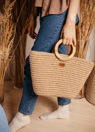 Handmade jute knitted bag made from eco-friendly jute6 photo