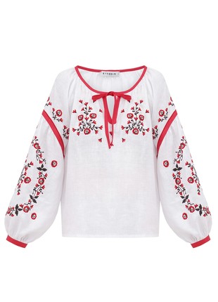 White embroidered shirt with free cut Svitanok6 photo