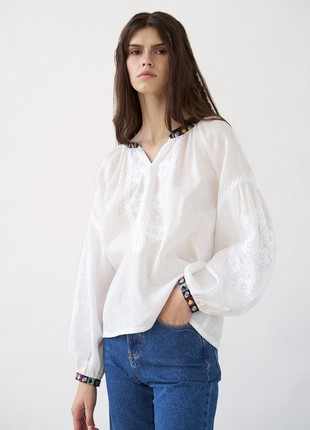 White embroidered shirt Siayvo