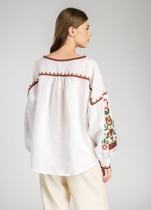 White embroidered women`s shirt East Bird3 photo