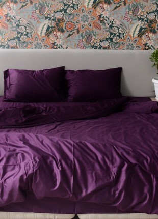 Satin bedding set BURGUNDY king size