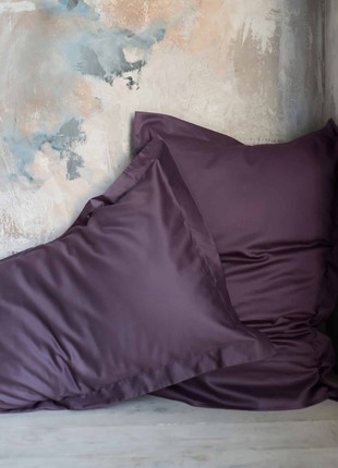 Satin bedding set PLUM single bed4 photo