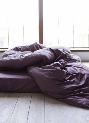 Satin bedding set PLUM family