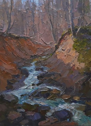 Oil painting Mountain stream Serdyuk Boris Petrovich nSerb428