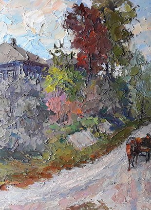 Oil painting Rural landscape Serdyuk Boris Petrovich nSerb858
