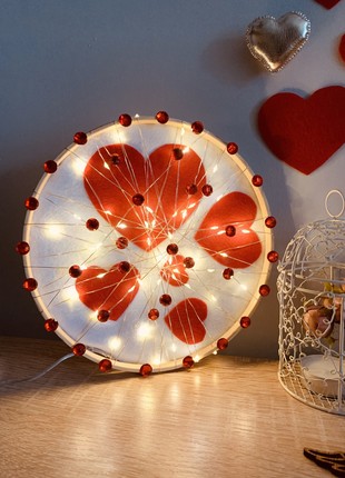 Lamp with hearts USB