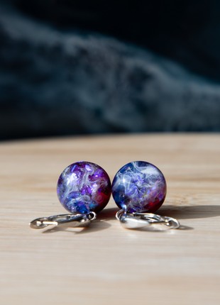 Cosmic earrings, galaxy jewelry, planet earrings, Galaxy earrings, fantasy earring2 photo