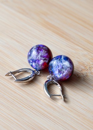 Cosmic earrings, galaxy jewelry, planet earrings, Galaxy earrings, fantasy earring4 photo