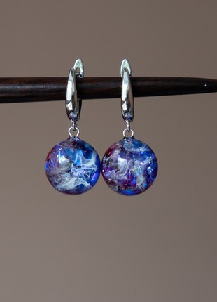 Cosmic earrings, galaxy jewelry, planet earrings, Galaxy earrings, fantasy earring1 photo