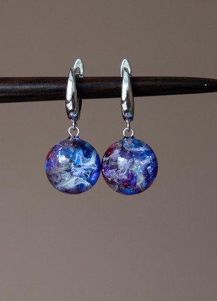 Cosmic earrings, galaxy jewelry, planet earrings, Galaxy earrings, fantasy earring